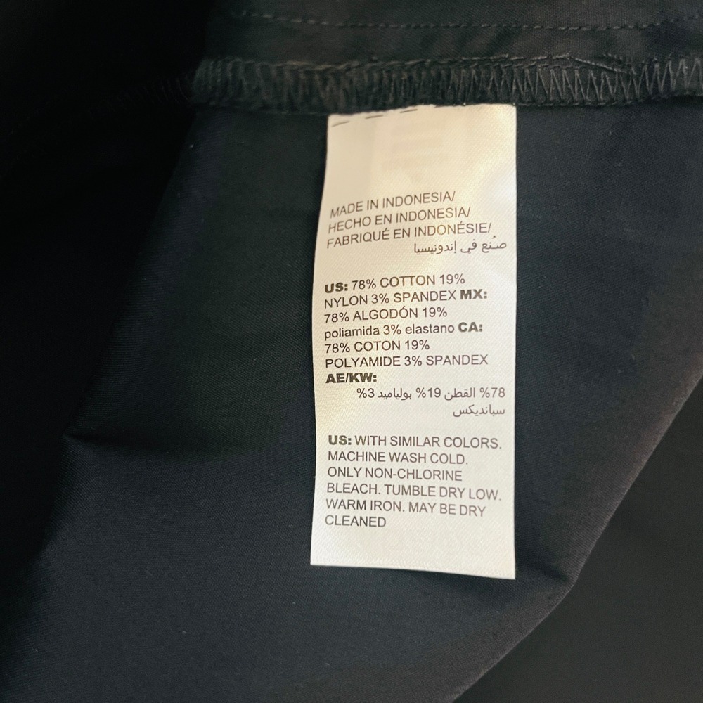 Chicos Black Popover Shirt Dress US 18 Short Sleeve Pockets Minimalist Versatile - Picture 7 of 10